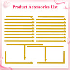 Square Wedding Arch Backdrop Stand Gold Metal Arch 7.2FT x 6FT