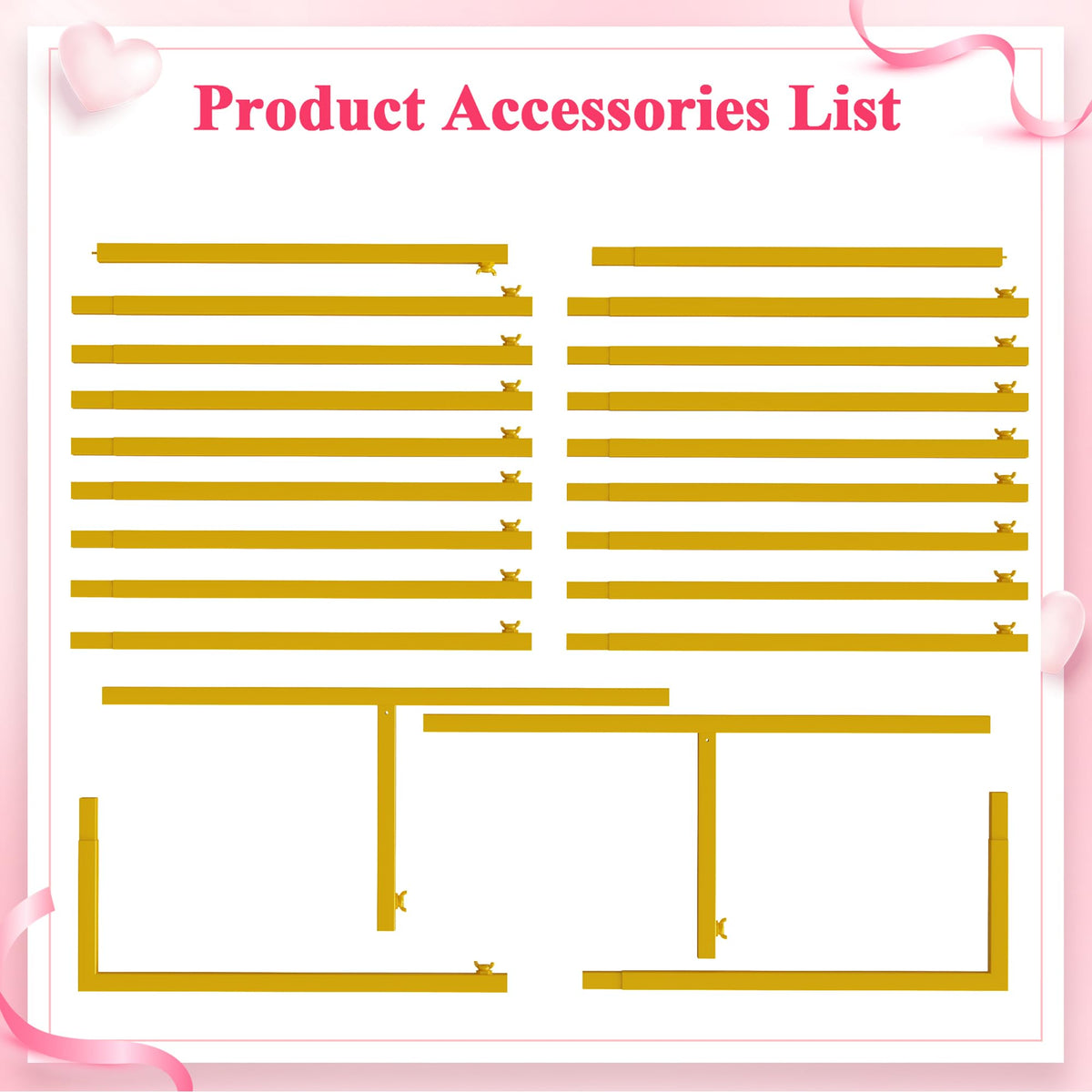 Square Wedding Arch Backdrop Stand Gold Metal Arch 7.2FT x 6FT