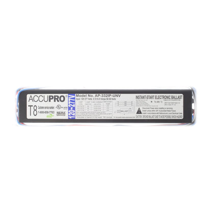 AP-332IP-UNV Instant Electronic Ballast, 3-Lamp, F32T8, 32W T8, 120/277V