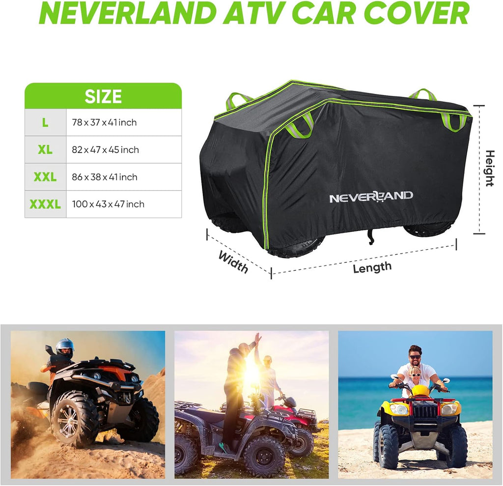 ATV Cover Heavy Duty Waterproof 4 Wheeler Cover for Honda XL | ATV Covers Waterproof Outdoor Heavy Duty Quad Cover