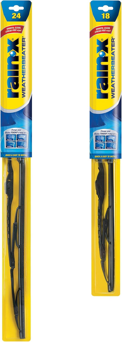 820148 WeatherBeater Wiper Blades, 24" and 18" Windshield Wipers, Automotive Replacement Windshield Wiper Blades That