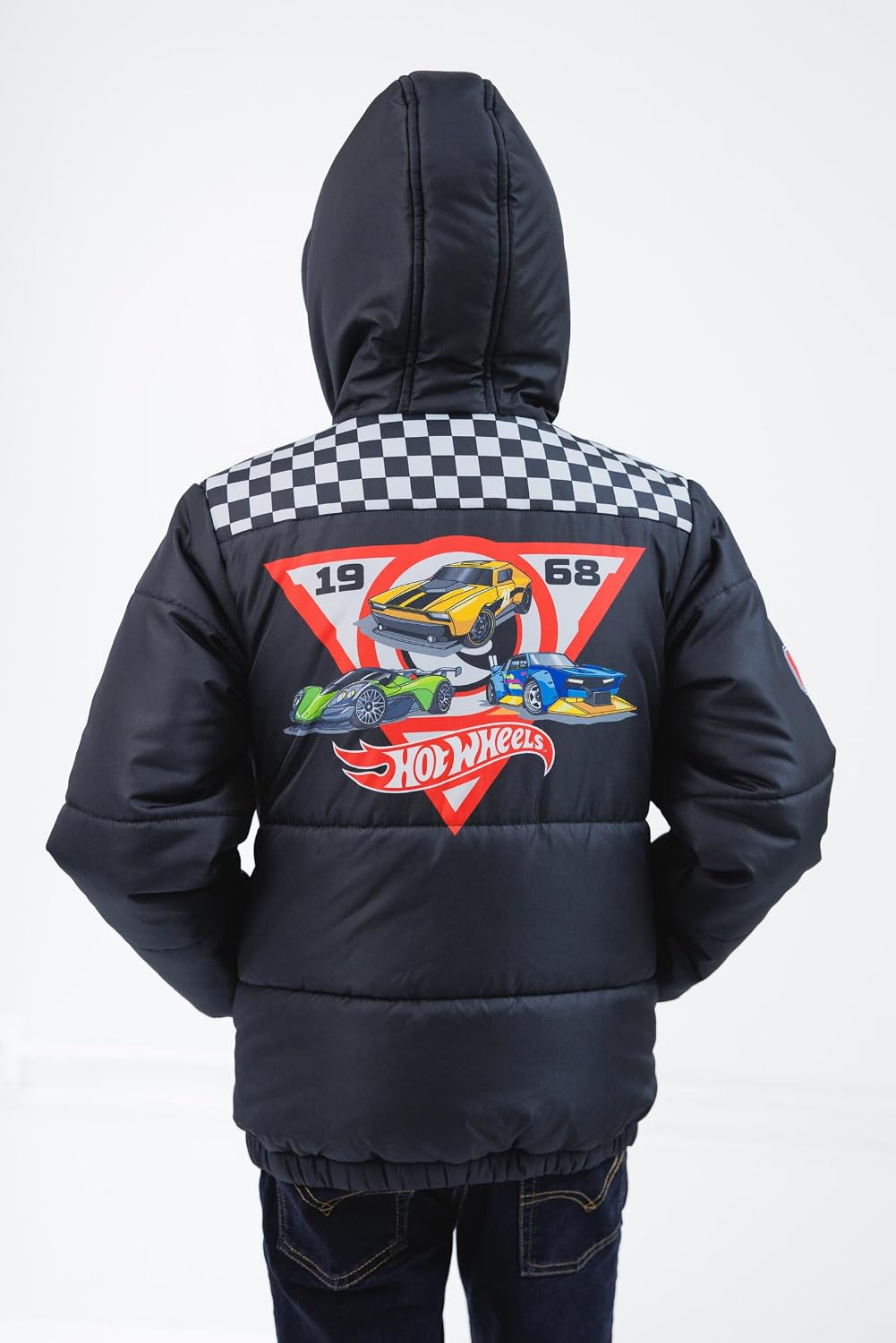 Zip Up Puffer Jacket with Fleece Lining Toddler to Big Kid Sizes (3T - 10-12)