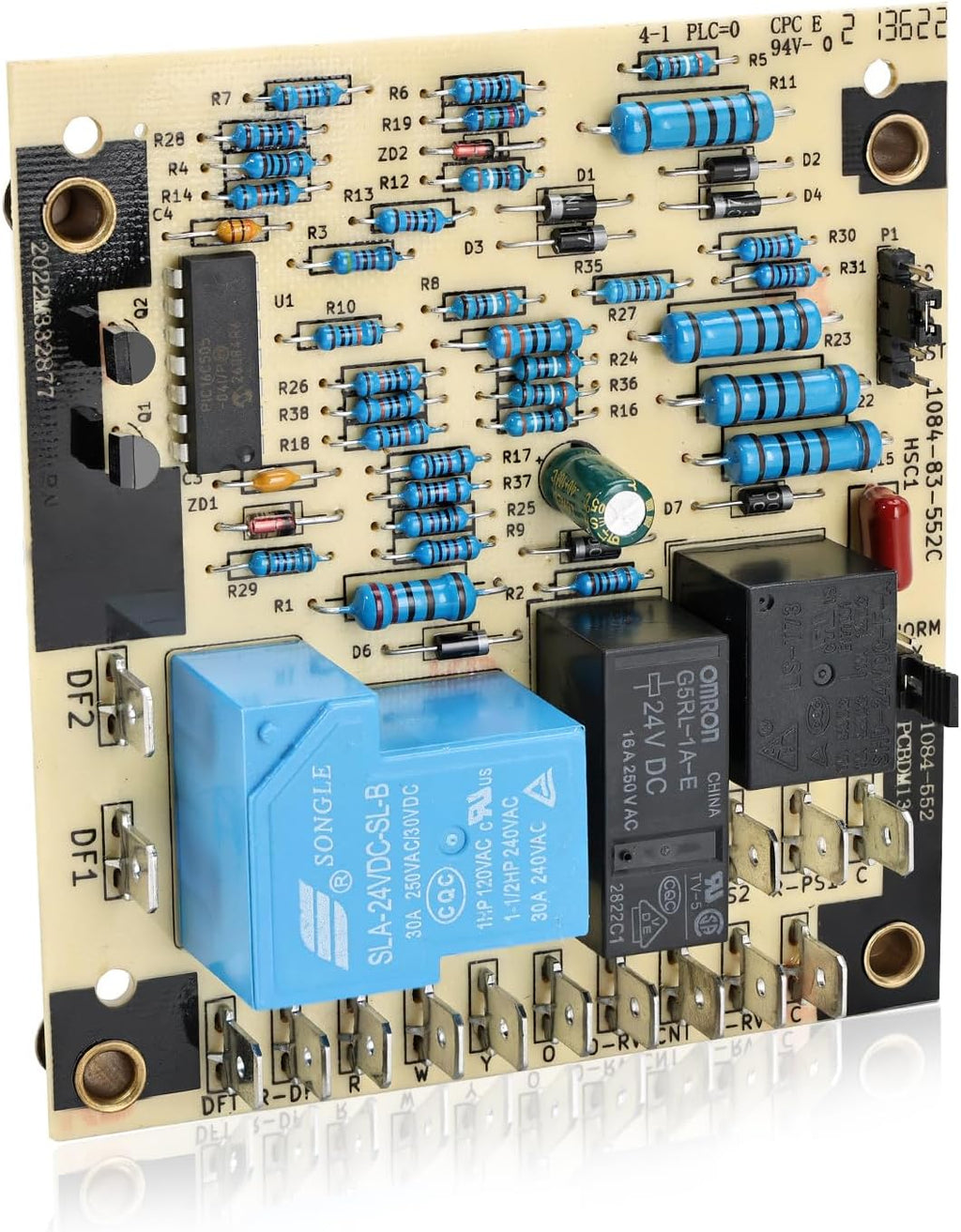 Upgrade Defrost Control Board PCBDM133S 1084-552 Replacement for Goodman and Amana Heat Pumps and Furnaces, 3-Minute Delay Protection, Replaces HVAC Control Board PCBDM133, PCBDM160S, PCBDM160