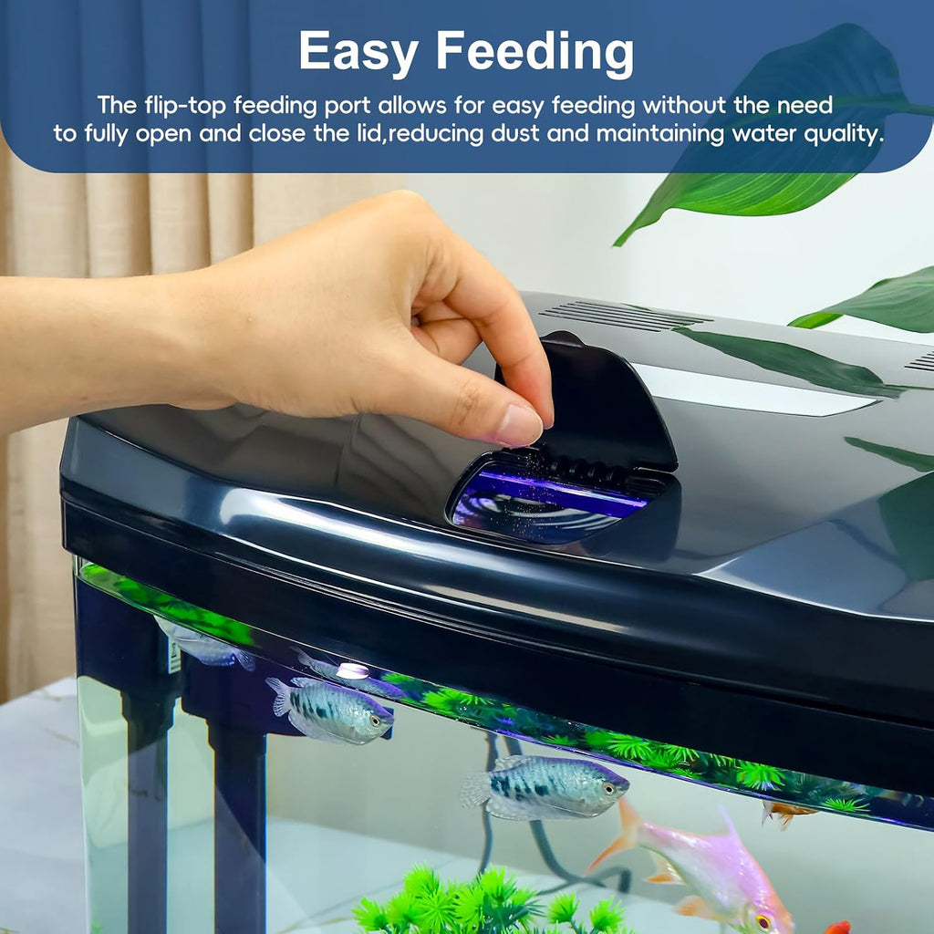 3 Gallon Glass Aquarium Betta Kit with Flip-Top Port