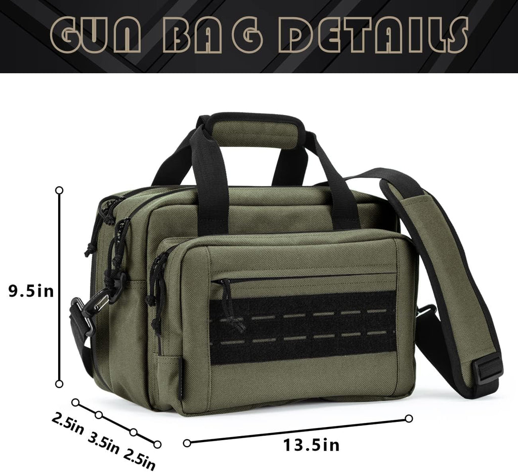Range Bag,Pistol Case,Gun Range Bags For Handguns And Ammo Pouch 2 Pistols Soft Carrying Shooting Bag
