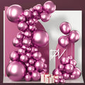 Metallic Hot Pink Balloons 100pcs Different Sizes of 18 12 10 5 Inch Chorme Dark Pink Magenta Fuchsia Balloon Arch