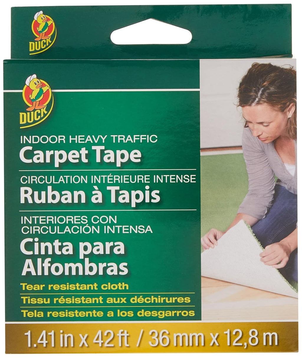Brand Indoor Heavy Traffic Carpet Tape, 1.41 in x 42 Ft, White, 1 Roll