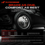A-Premium 11.69 inch (296.8mm) Front Vented Brake Rotors & Ceramic Pads Kit