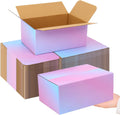Shipping Boxes Medium 9x6x4 Inches, 30 Pack Mailer Packaging Boxes Bulk, Pink Blue Corrugated Cardboard Boxes for