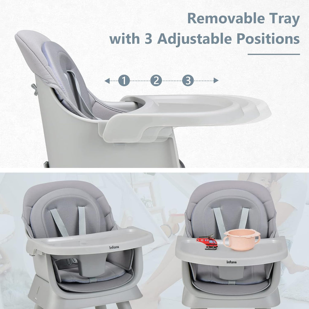 8 in 1 Baby High Chair, Convertible Highchair for Babies and Toddlers, Infant Dining Booster Seat, Building Block