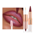 Clear Gloss and Lip Liner Liquid Lipstick Lip Combo, Lip Combo Sets for Black Women,High Pigmented Matte Lip Kit