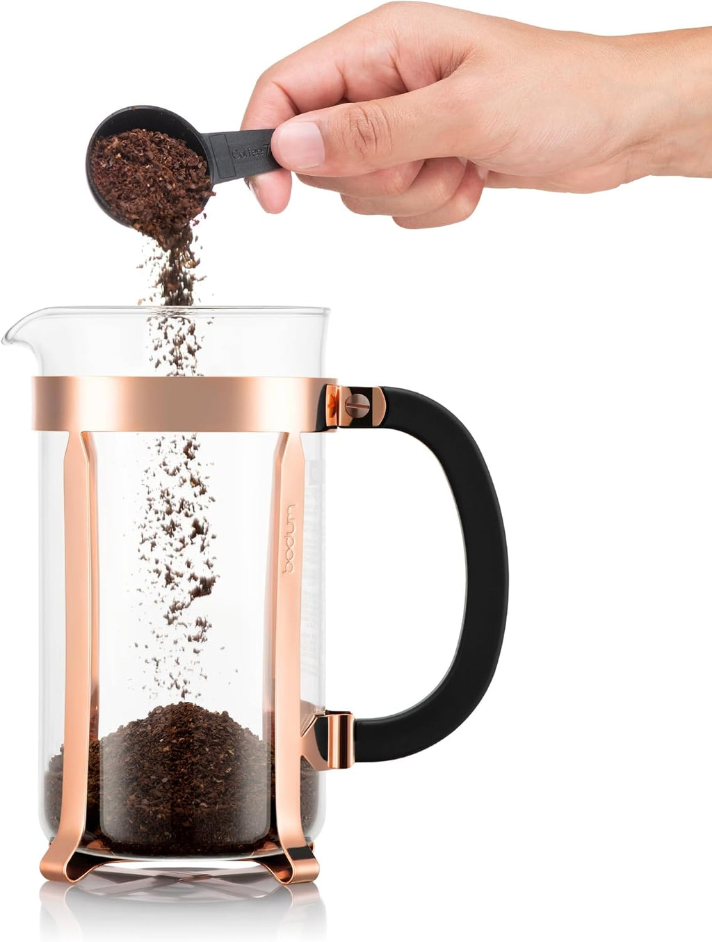 34oz Chambord French Press Coffee Maker, High-Heat Borosilicate Glass, Stainless Steel, Copper – Made in Portugal