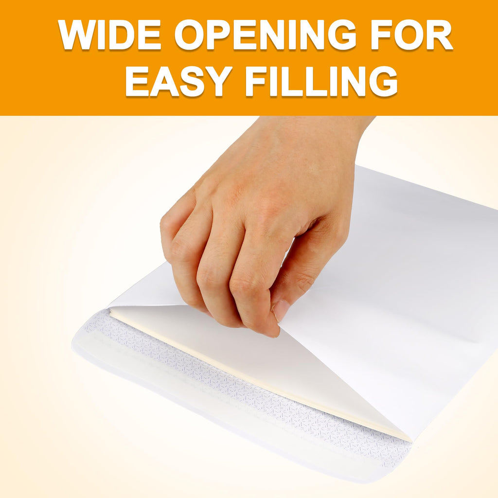 24 Pack 9 x 12 Self Seal Security White Catalog Envelopes