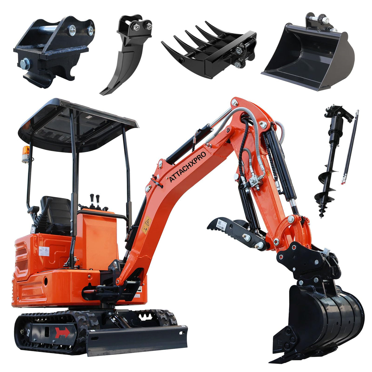 ATT319CB,1.4 Ton Mini Excavator w/13.5HP B&S Gas Engine, Pilot Controls