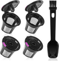 Reusable K Cups, 4 Pack Reusable Coffee Pods with Coffee Spoon, Refillable K Cups Coffee Filters with Food Grade