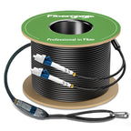 Outdoor LC to LC OS2 Fiber Patch Cable Singlemode TPU, 50M(165ft)