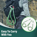 Prusik Cord Eye-to-Eye Pre-Sewn Nylon Heat Resistant Friction Prusik Rope | 22KN Prusik Loop Plastic Cover Climbing