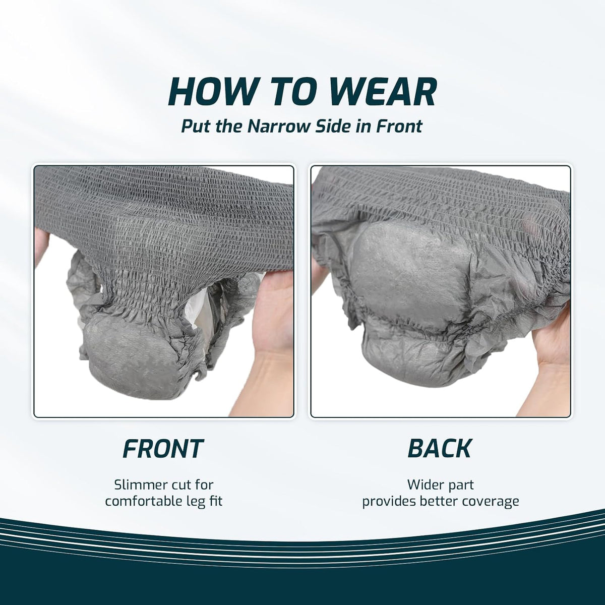 Super Soft Incontinence Underwear for Men, XXLarge, Grey, 14 Count