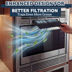 4 Pack Microwave Charcoal Filter Replacement Cut to Fit, 18" X 15"