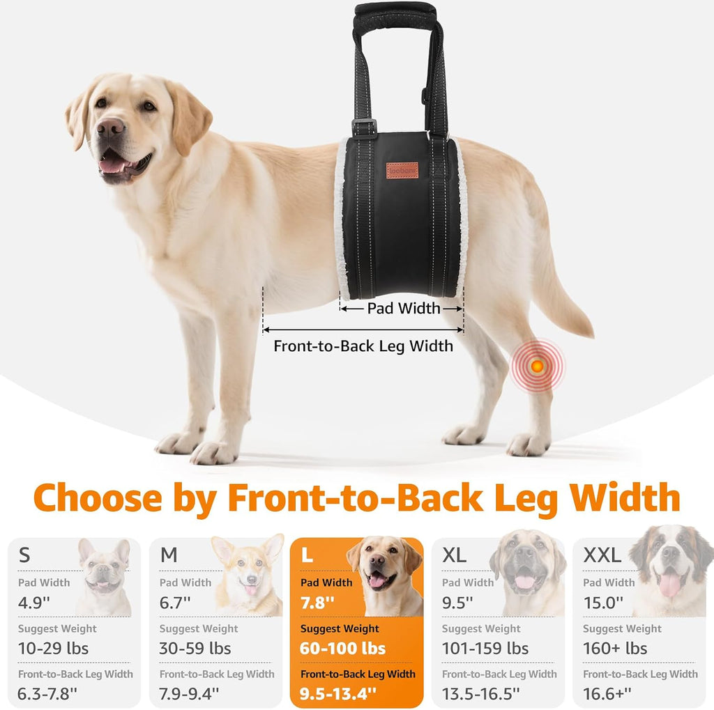 Portable Dog Sling for Back Legs, Hip Support Harness to Help Lift Rear for Canine Aid Old K9 Cruciate Ligament