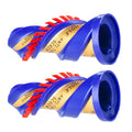2 Pack Mini Motorized Tool Roller Brushes for Dyson Vacuum Cleaner V7 V8 V10 V11 V15 V10S and V12 Models (Blue Washable Nylon Bristles)