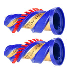 2 Pack Mini Motorized Tool Roller Brushes for Dyson Vacuum Cleaner V7 V8 V10 V11 V15 V10S and V12 Models (Blue Washable Nylon Bristles)