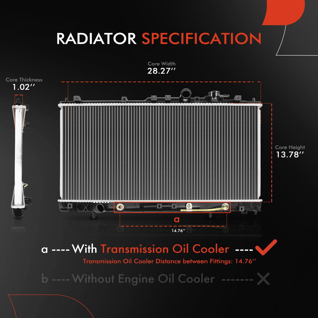 A-Premium Engine Coolant Radiator Compatible with Chrysler Dodge Mitsubishi