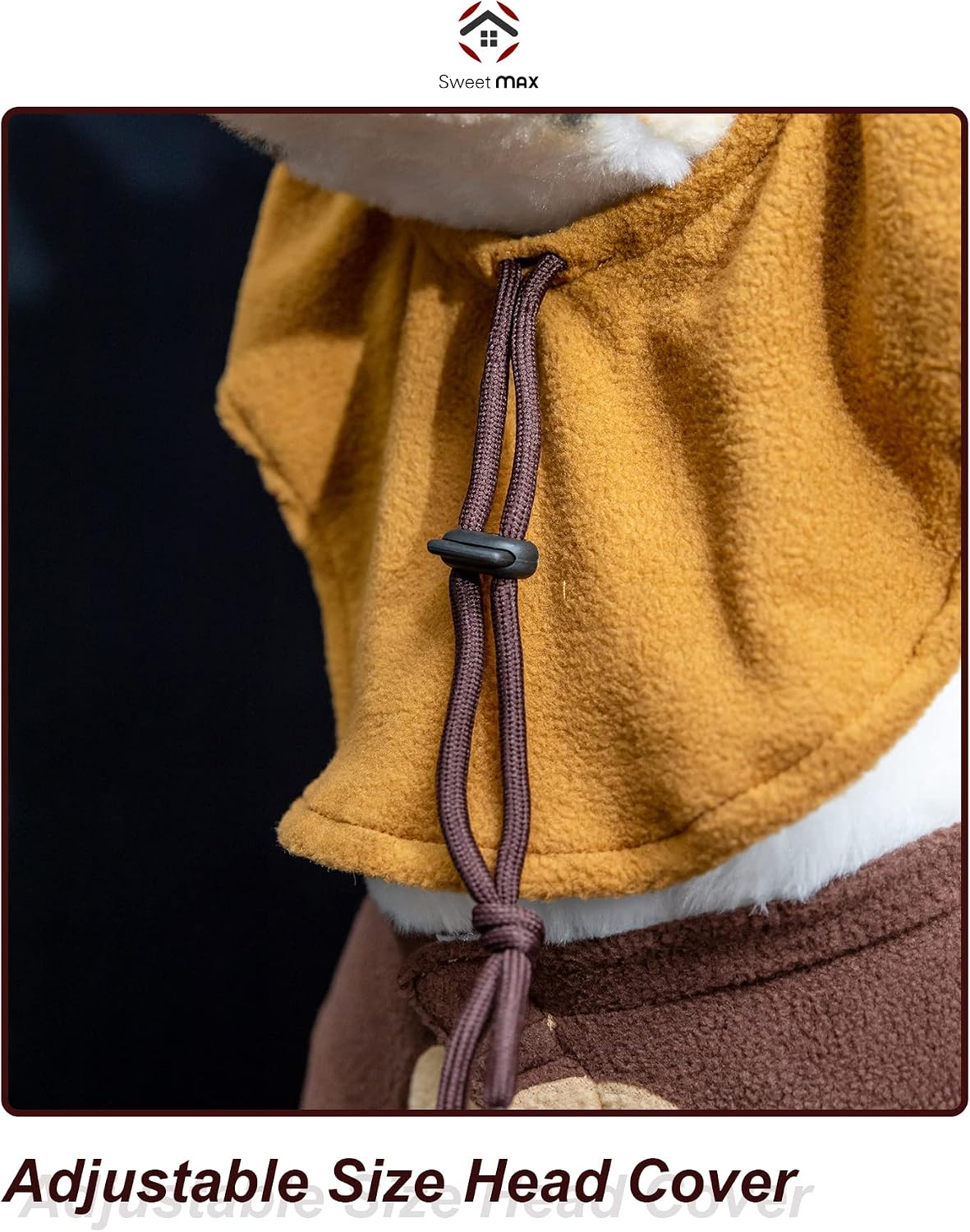 Bear Pet Costume Ears Hat Sweater Furry Clothes Cute Halloween Cosplay Costumes for Small Medium Large Dogs Cats (Small)