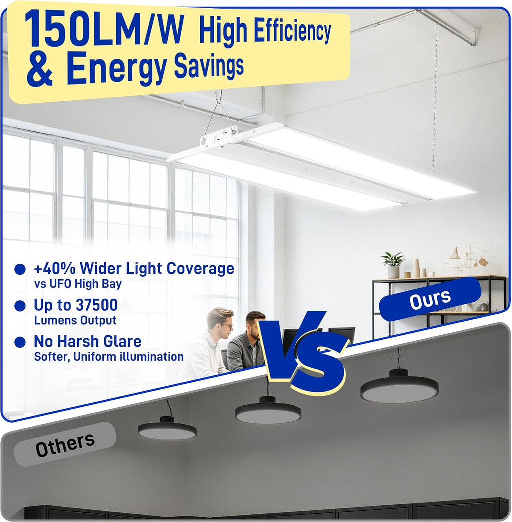 hykolity 4FT LED Linear High Bay Light, 3CCT 4000K/5000K/6500K, 150LM/W
