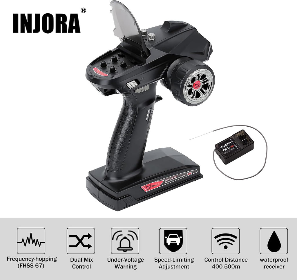 T6F 6CH 2.4GHz Transmitter with Receiver with Gyro for 1/8 1/10 RC