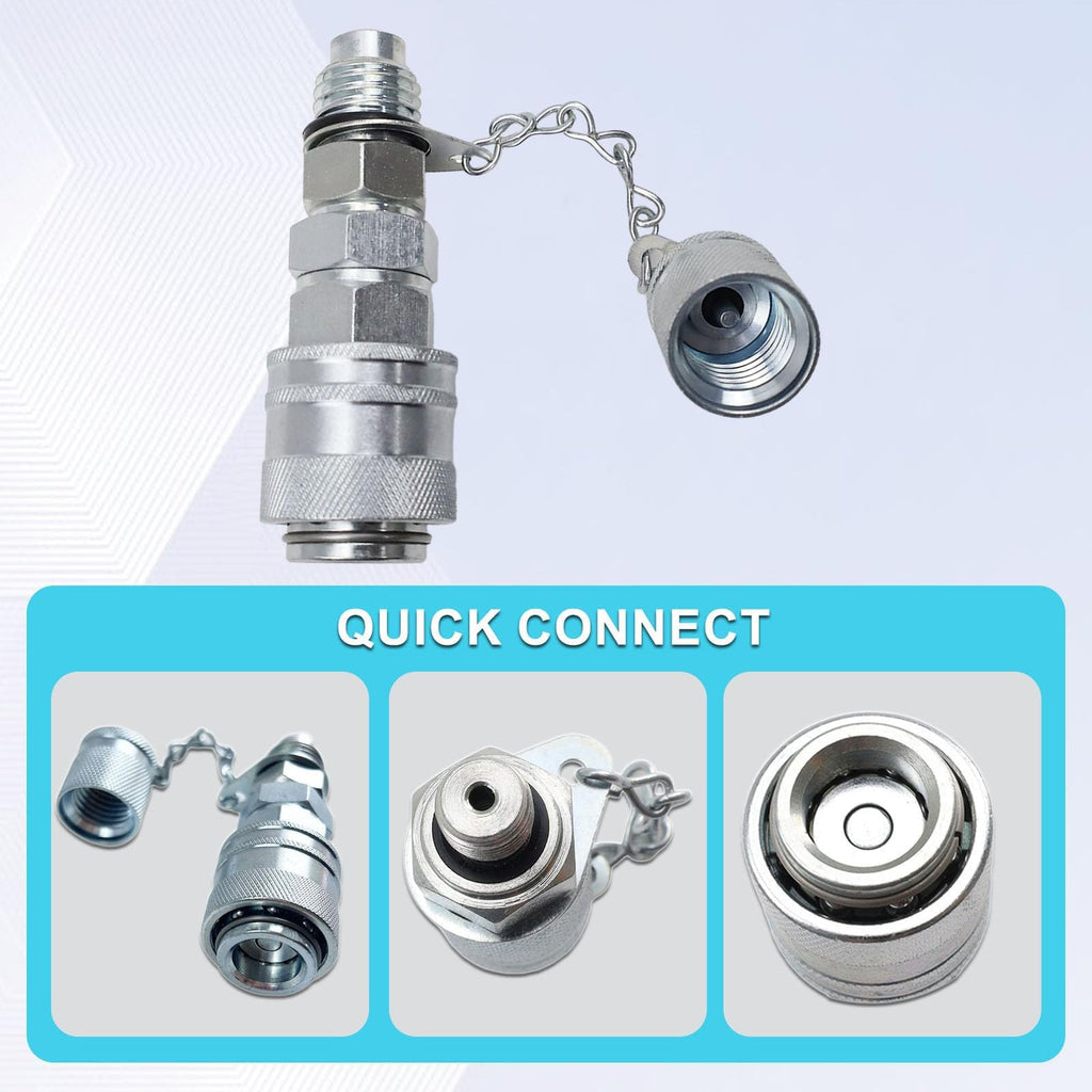 ackacoo G1/8 Quick Connect Coupler Coupling for Cat J-ohn D-eere Excavator