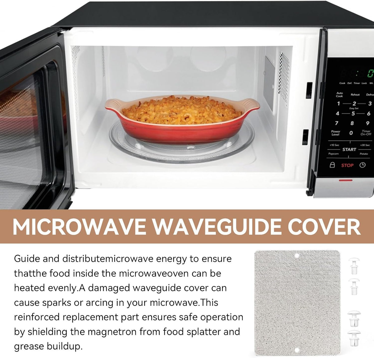 Microwave Waveguide Cover WB34X21271 Thickened - Compatible with GE