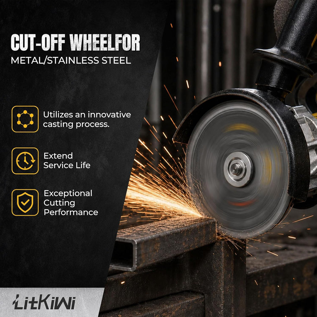 10Pcs 2Inch(50mm) Die Grinder Cut Off Wheel with Mounting Mandrel 3/8"Arbor