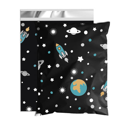 Cute Poly Mailers 12x15.5 Inch 50 Pcs, Planets Printed