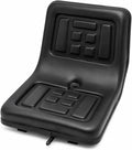 Universal Forklift Tractor Seat Cushion Lawn Mower Seat | Replacement Seats with Drain Groove & Adjustable Slide Rails