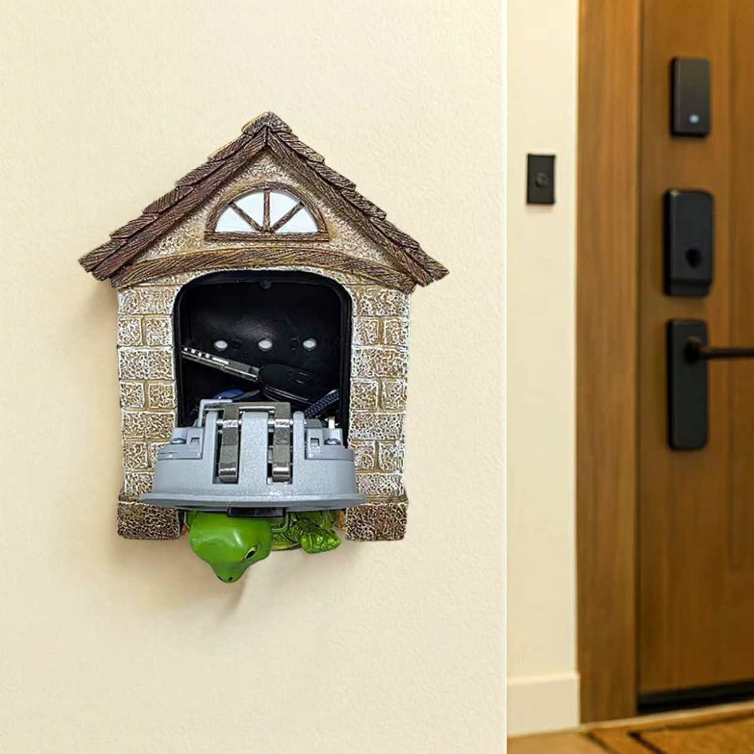 Key Lock Box Outside Hide A Key Outdoor Key Holder Wall Mount Large Lockbox with Code House Portable Spare