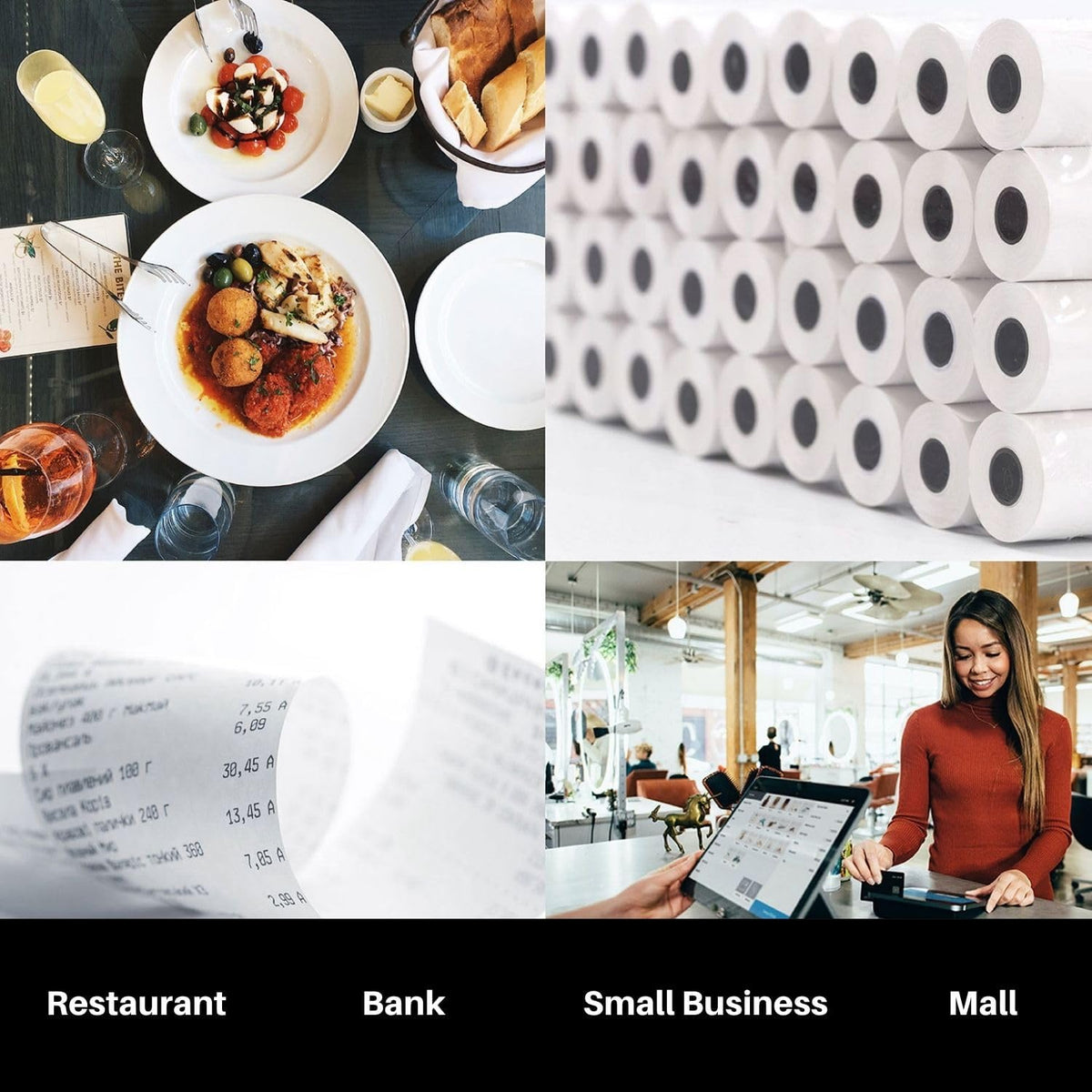 3 1/8” x 230' Thermal Paper Rolls - BPA FREE – MADE IN USA - Receipt paper rolls – Point of Sale Cash Register