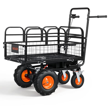 Electric Utility Cart, 36V 432Wh Battery Powered Electric Wagon, 500W Power Wheelbarrow with Brake, 660 lbs Load