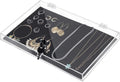 Acrylic Locking Display Case for Knife Jewelry, Clear Rectangular Display Box Security Showcase Organizer Tray with