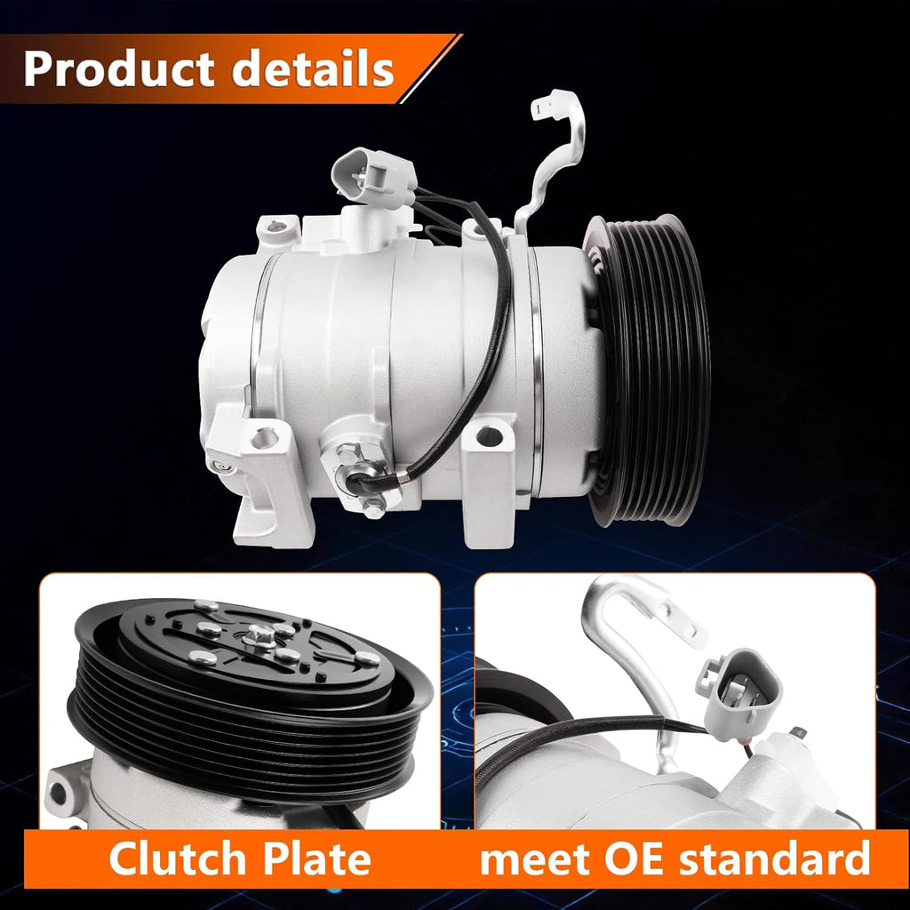 Air Conditioner AC Compressor with A/C Clutch for 2002-2006 Camry 2.4L