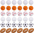 Mini Foam Sports Balls 24 Pack Mini Baseball Football Basketball Soccer Rugby Volleyball Golf Small Foam Squeeze