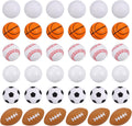 Mini Foam Sports Balls 24 Pack Mini Baseball Football Basketball Soccer Rugby Volleyball Golf Small Foam Squeeze