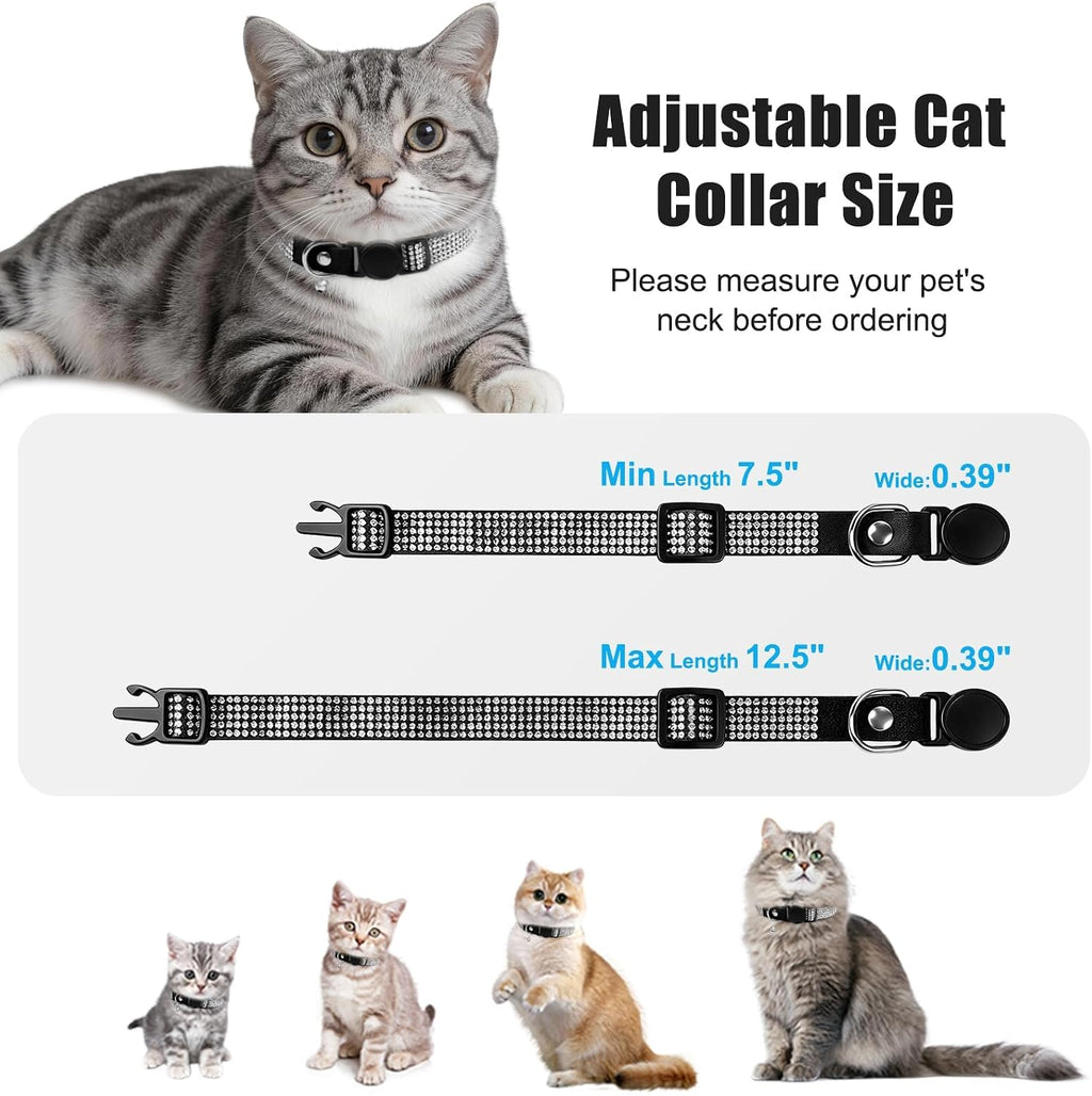 Rhinestone Cat Collar Breakaway (Black)