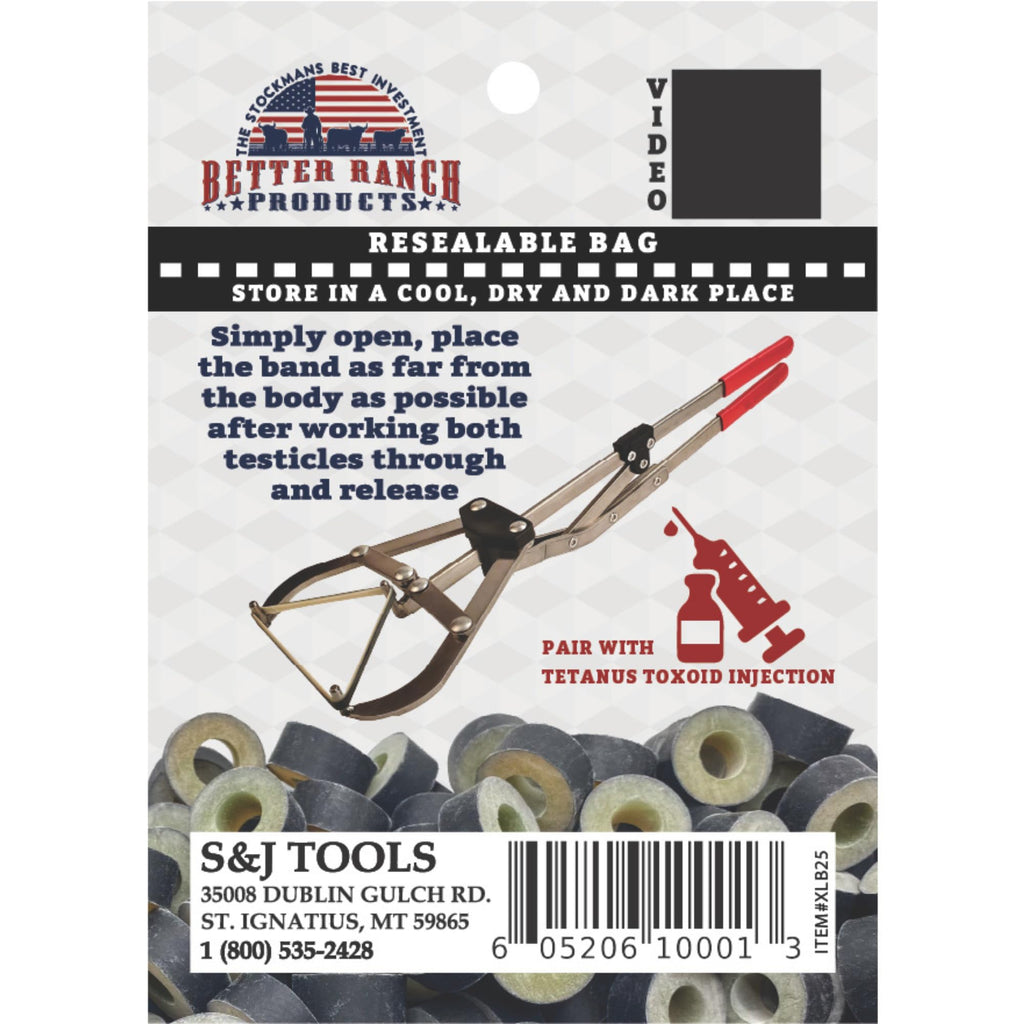 XL Bull Tri Bander Rings Bands 25 Count Castrate Cattle Sheep Goat