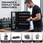 X-Large Stackable Miniature Carrying Case, 6 Adjustable Metal Trays