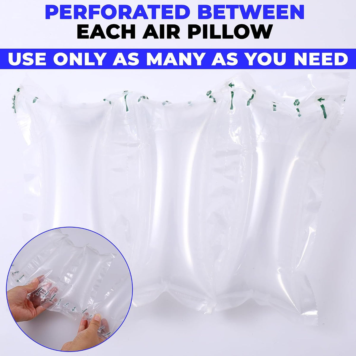 330 Count 4x8 Air Pillows for Shipping with Hand Pump