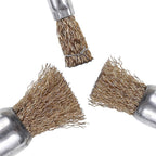 Rocaris 15 Pack 3 Sizes Brass Coated Wire Brush Wheel & Cup Brush Set
