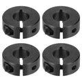 uxcell 4pcs Single Split Shaft Collar 12mm Carbon Steel Black Oxide