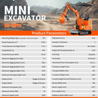 13.5 hp B&S Engine 1.2 Ton Mini Excavator with Pilot Control