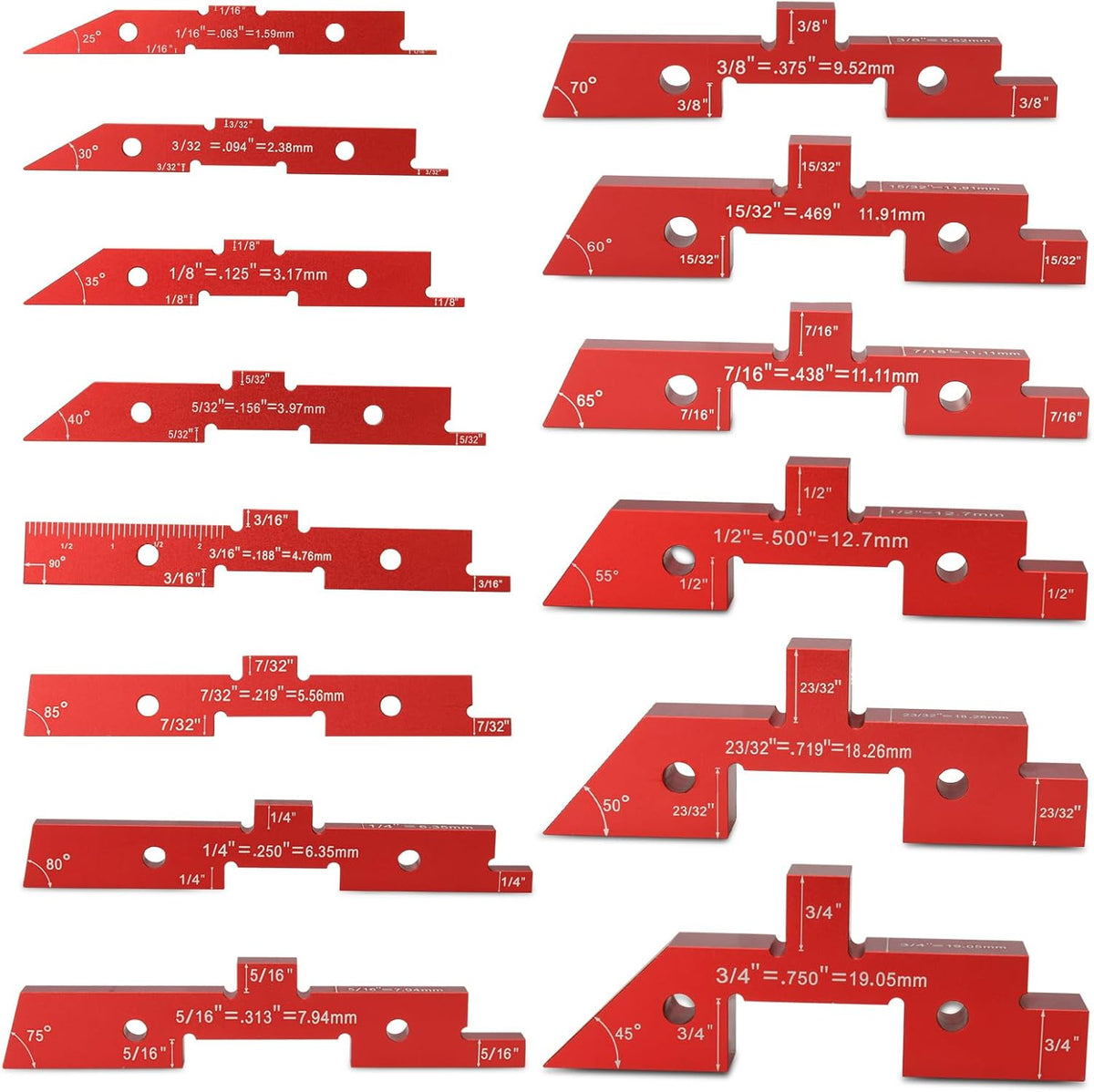 14Pcs Setup Blocks for Woodworking, Router Table Saw Accessories